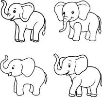 Digital One Line Art for Coloring Page vector
