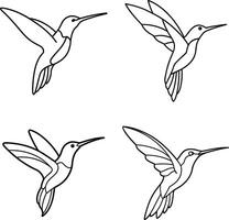 Beautiful One Line Art Template for Coloring Page vector