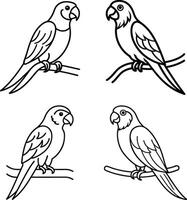 Abstract Shapes One Line Art for Coloring Page vector