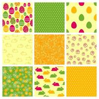 Set of seamless patterns for Easter design vector