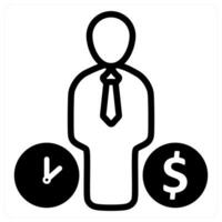 budget estimate and calculation in black duo line vector