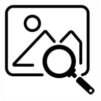image search icon concept in black vector