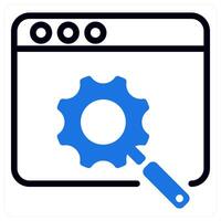 search engine optimization icon concept in blue vector