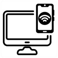 device connectivity icon concept in black vector