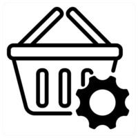 e-commerce service icon concept in black vector