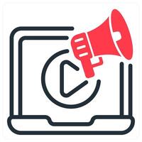 marketing icon concept in red vector