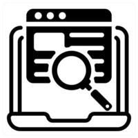 web search icon concept in black vector