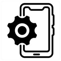 mobile option icon concept in black vector