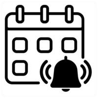 reminder icon concept in black vector
