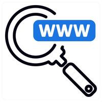 search domain icon in blue vector