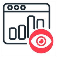page view icon concept in red vector
