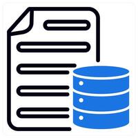 database document icon concept in blue vector