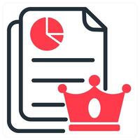 high quality content icon concept in red vector