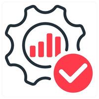 optimization icon concept in red vector