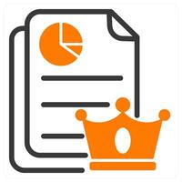 high quality content icon concept in orange vector