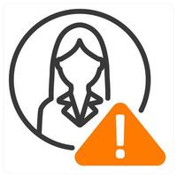account alert and warning in orange duo line vector
