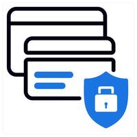secure payment and transaction in blue duo line vector