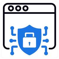 web security icon concept in blue vector