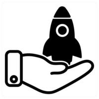 project startup icon concept in black vector