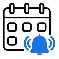 reminder icon concept in blue vector