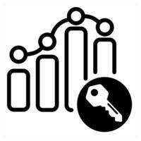 keyword ranking icon concept in black vector