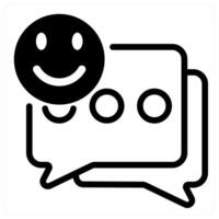 smile feedback icon concept in black vector