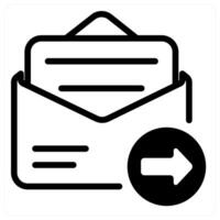 email send icon concept in black vector