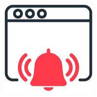 seo notification icon concept in red vector