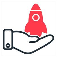 project startup icon concept in red vector