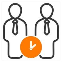 long time relation and bond in orange duo line vector