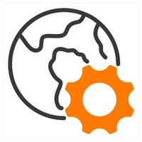 browser optimisation icon concept in orange vector