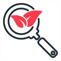 organic search icon concept in red vector