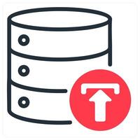 backup icon concept in red vector