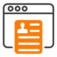 job apply and Application in orange duo line vector