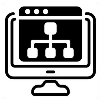 web hierarchy icon concept in black vector