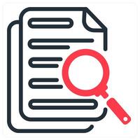search document icon concept in red vector