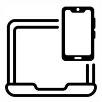 responsive design icon concept in black vector
