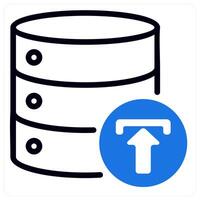 backup icon concept in blue vector