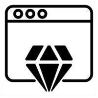 website reputation icon concept in black vector