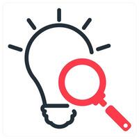 find solution icon concept in red vector