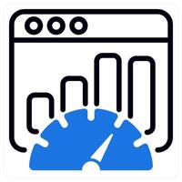 seo performance icon concept in blue color vector