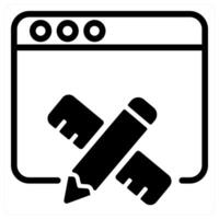 web design icon concept in black vector
