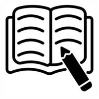 article writing icon concept in black vector