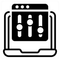refine webpage icon concept in black vector