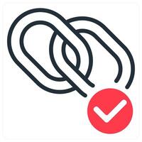 backlink checker icon concept in red vector