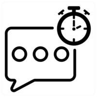 quick and fast response in black duo line vector