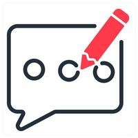 blog icon concept in red vector