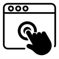 touch icon concept in black vector