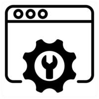 seo service icon concept in black vector