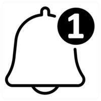 notification icon concept in black vector